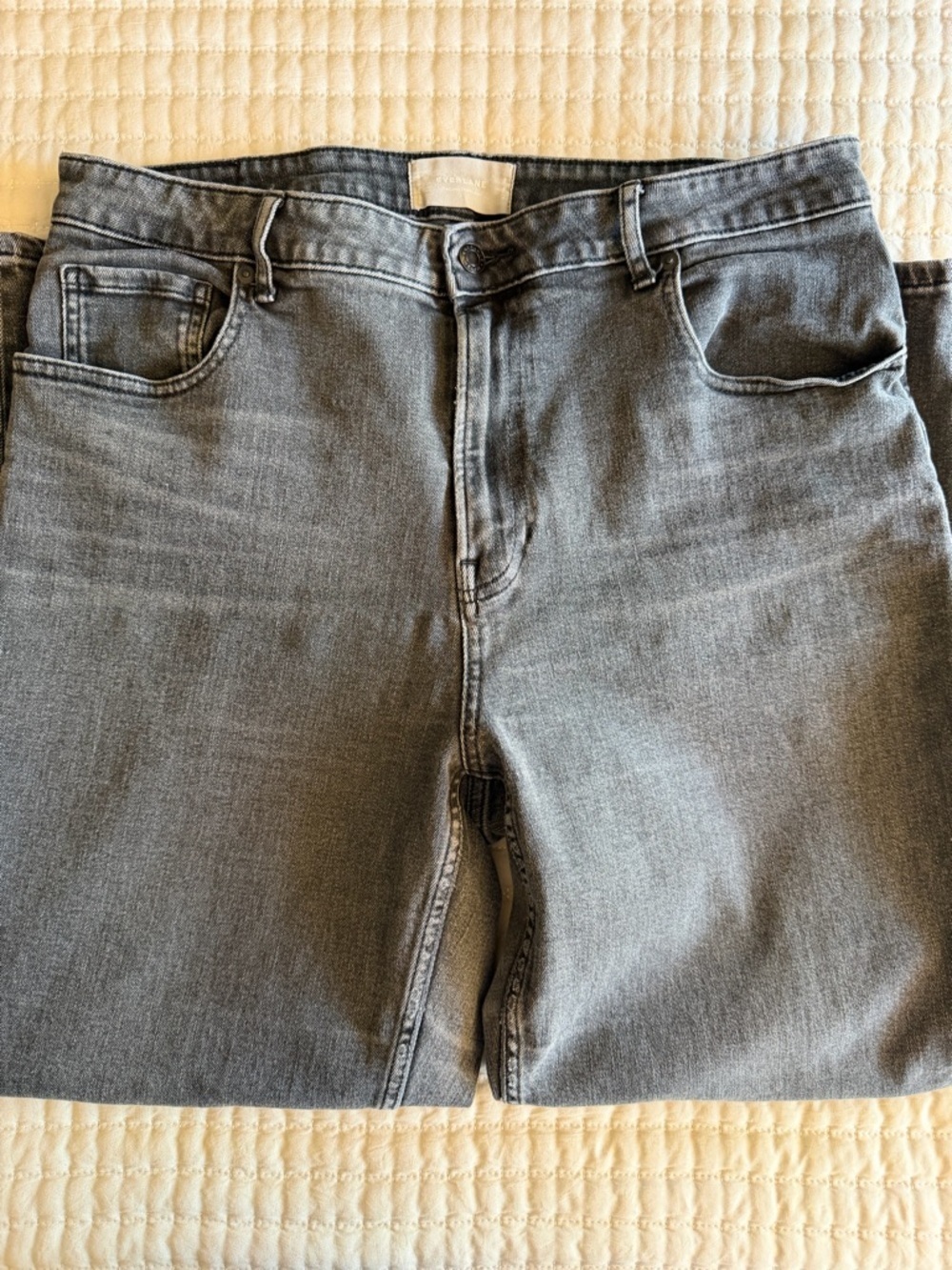 Everlane The Curvy Cheeky Jean Washed Black High Rise Straight Leg Denim Size 33 - Picture 7 of 9